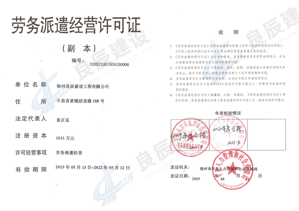 劳务派遣经营许可证